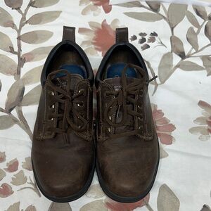 Skechers Men's Dark Brown Leather Oxfords